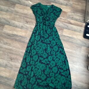 Amazon Essentials Floral Green Maxi Dress